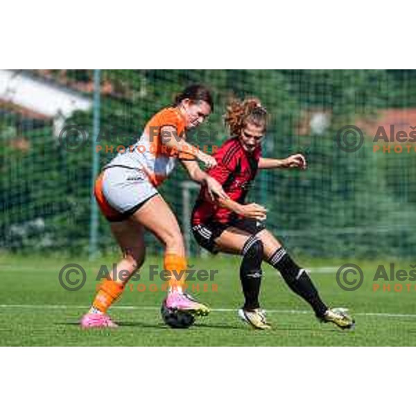 during 1.ZNL Triglav 2025/2026 league women’s football match between Primorje Tosla Nutricosmetics and ZNK Cerklje in Ajdovscina, Slovenia on August 24, 2025