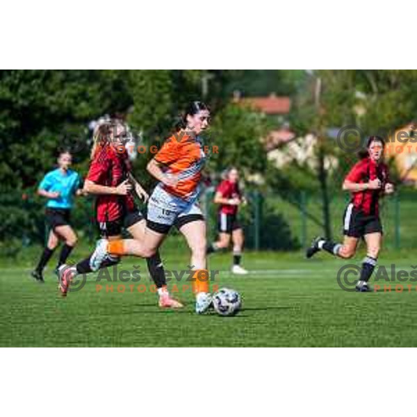 during 1.ZNL Triglav 2025/2026 league women’s football match between Primorje Tosla Nutricosmetics and ZNK Cerklje in Ajdovscina, Slovenia on August 24, 2025
