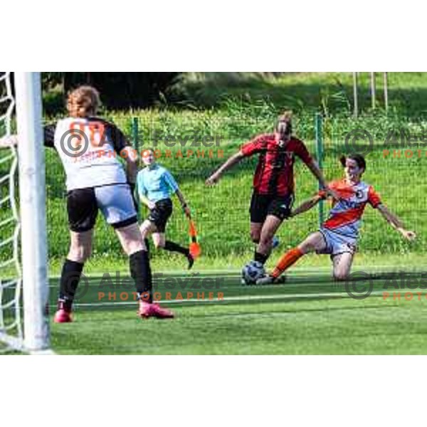 during 1.ZNL Triglav 2025/2026 league women’s football match between Primorje Tosla Nutricosmetics and ZNK Cerklje in Ajdovscina, Slovenia on August 24, 2025