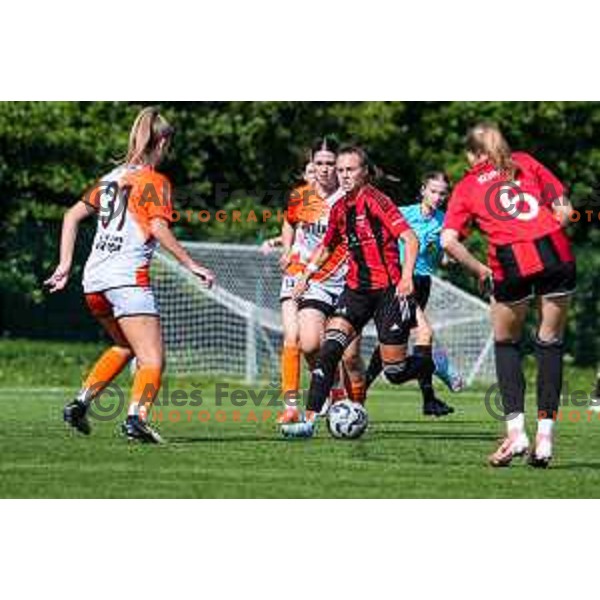 during 1.ZNL Triglav 2025/2026 league women’s football match between Primorje Tosla Nutricosmetics and ZNK Cerklje in Ajdovscina, Slovenia on August 24, 2025