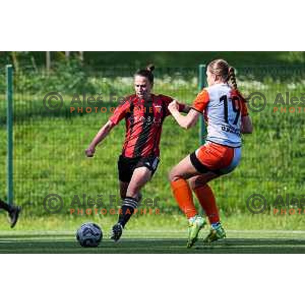 during 1.ZNL Triglav 2025/2026 league women’s football match between Primorje Tosla Nutricosmetics and ZNK Cerklje in Ajdovscina, Slovenia on August 24, 2025