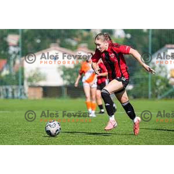 during 1.ZNL Triglav 2025/2026 league women’s football match between Primorje Tosla Nutricosmetics and ZNK Cerklje in Ajdovscina, Slovenia on August 24, 2025