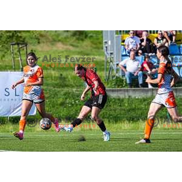 during 1.ZNL Triglav 2025/2026 league women’s football match between Primorje Tosla Nutricosmetics and ZNK Cerklje in Ajdovscina, Slovenia on August 24, 2025