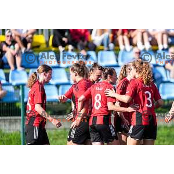 during 1.ZNL Triglav 2025/2026 league women’s football match between Primorje Tosla Nutricosmetics and ZNK Cerklje in Ajdovscina, Slovenia on August 24, 2025