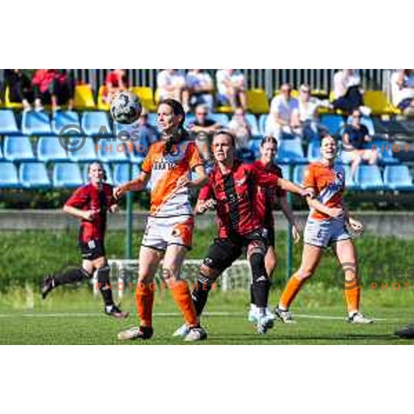 during 1.ZNL Triglav 2025/2026 league women’s football match between Primorje Tosla Nutricosmetics and ZNK Cerklje in Ajdovscina, Slovenia on August 24, 2025