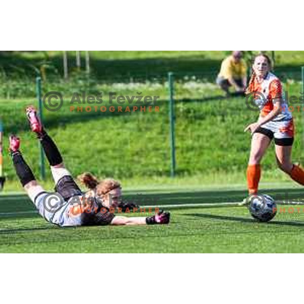 during 1.ZNL Triglav 2025/2026 league women’s football match between Primorje Tosla Nutricosmetics and ZNK Cerklje in Ajdovscina, Slovenia on August 24, 2025