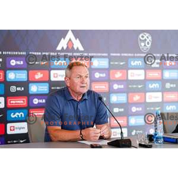 Matjaz Kek, head coach of Slovenia National Football team during press conference in NNC, Brdo pri Kranju, Slovenia on August 26, 2025