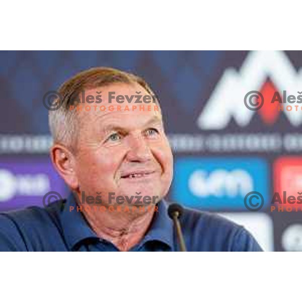 Matjaz Kek, head coach of Slovenia National Football team during press conference in NNC, Brdo pri Kranju, Slovenia on August 26, 2025