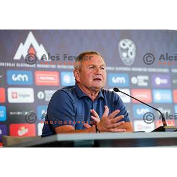 Matjaz Kek, head coach of Slovenia National Football team during press conference in NNC, Brdo pri Kranju, Slovenia on August 26, 2025