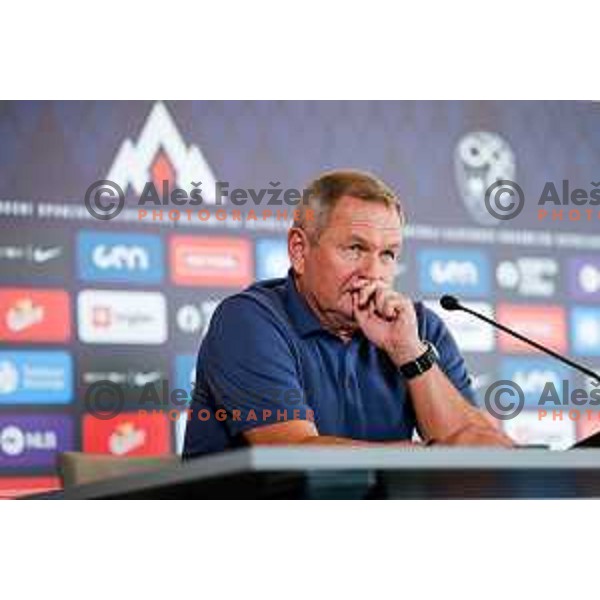 Matjaz Kek, head coach of Slovenia National Football team during press conference in NNC, Brdo pri Kranju, Slovenia on August 26, 2025