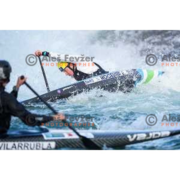 Eva Alina Hocevar of Slovenia during practice session before 2025 World Cup Canoe Slalom race in Tacen, Ljubljana, Slovenia on August 27, 2025