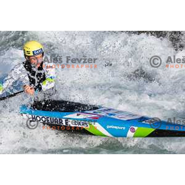 Eva Alina Hocevar of Slovenia during practice session before 2025 World Cup Canoe Slalom race in Tacen, Ljubljana, Slovenia on August 27, 2025