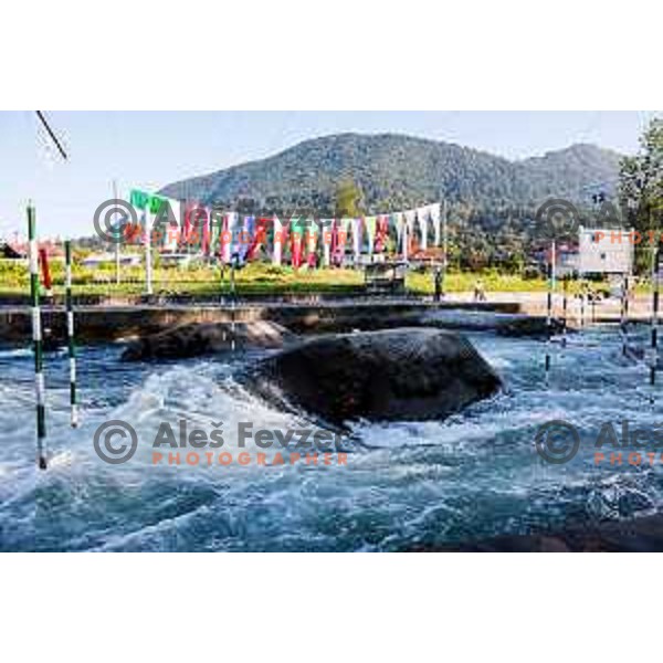of Slovenia during practice session before 2025 World Cup Canoe Slalom race in Tacen, Ljubljana, Slovenia on August 27, 2025