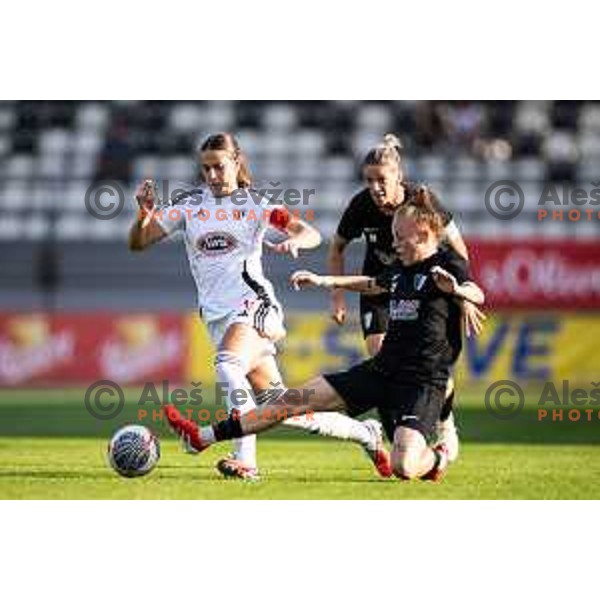 Ana Milovic in action during UEFA Women’s Champions League 2025/26 qualifications football match between ZNK Mura Nona and Spartak Myjava in Fazanerija, Murska Sobota, Slovenia on August 27, 2025. Photo: Jure Banfi