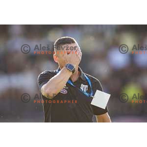 Vladimir Kokol, head coach of ZNK Mura Nona during UEFA Women’s Champions League 2025/26 qualifications football match between ZNK Mura Nona and Spartak Myjava in Fazanerija, Murska Sobota, Slovenia on August 27, 2025. Photo: Jure Banfi