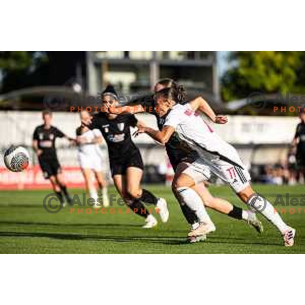 Yana Malakhova in action during UEFA Women’s Champions League 2025/26 qualifications football match between ZNK Mura Nona and Spartak Myjava in Fazanerija, Murska Sobota, Slovenia on August 27, 2025. Photo: Jure Banfi