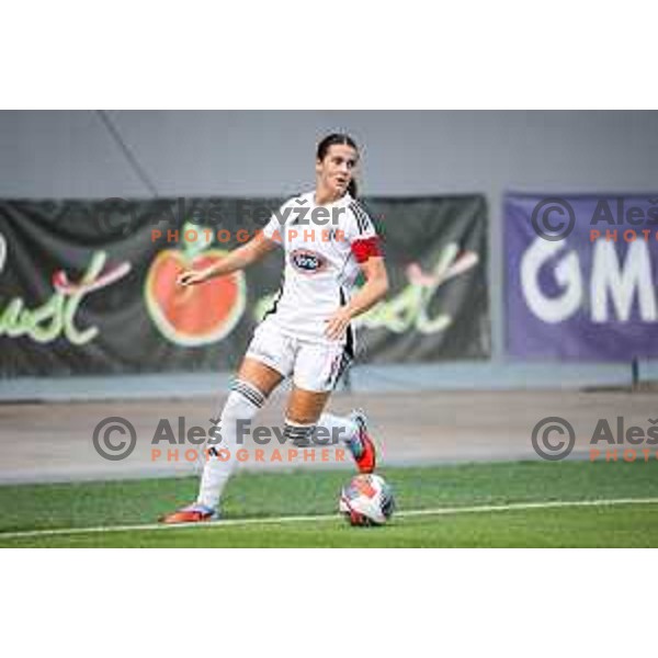 Ana Milovic in action during UEFA Women’s Champions League 2025/26 qualifications football match between ZNK Mura Nona and Spartak Myjava in Fazanerija, Murska Sobota, Slovenia on August 27, 2025. Photo: Jure Banfi