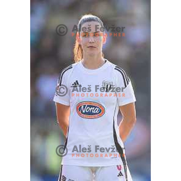 Lucija Kos during UEFA Women’s Champions League 2025/26 qualifications football match between ZNK Mura Nona and Spartak Myjava in Fazanerija, Murska Sobota, Slovenia on August 27, 2025. Photo: Jure Banfi