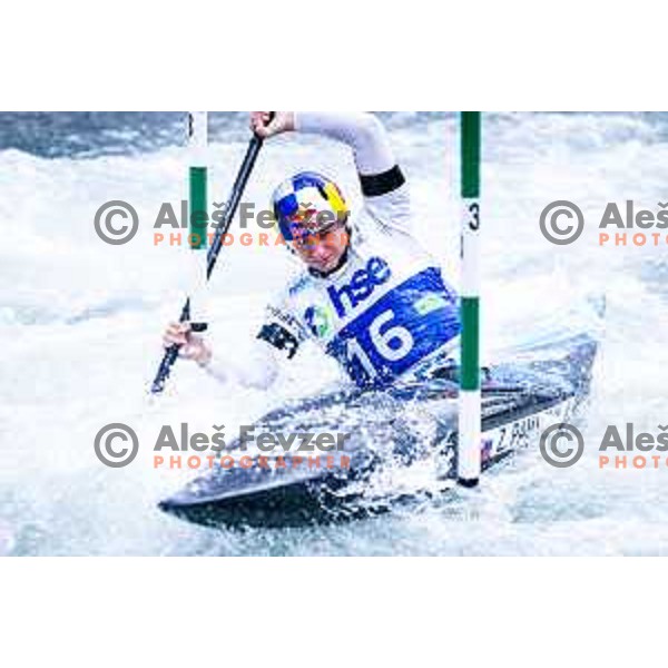 Pankova in action during ICF World Cup Canoe Slalom Women’s K-1 race in Tacen, Ljubljana, Slovenia on August 29, 2025