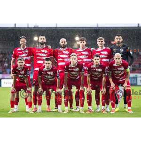 NK Aluminij starting eleven during Prva liga Telemach 2025/26 football match between NK Aluminij and NK Koper in Sportni park Kidricevo, Slovenia on August 29, 2025. Photo: Jure Ban