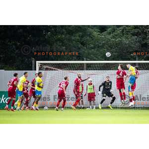 Matjaz Rozman in action during Prva liga Telemach 2025/26 football match between NK Aluminij and NK Koper in Sportni park Kidricevo, Slovenia on August 29, 2025. Photo: Jure Banfi