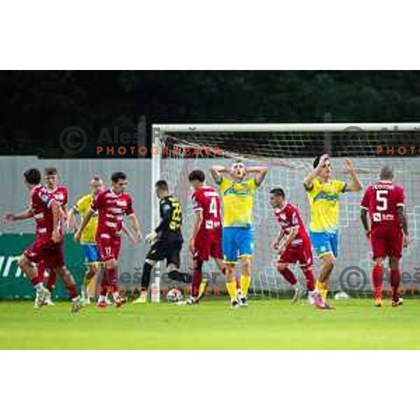 Leo Rimac in action during Prva liga Telemach 2025/26 football match between NK Aluminij and NK Koper in Sportni park Kidricevo, Slovenia on August 29, 2025. Photo: Jure Banfi