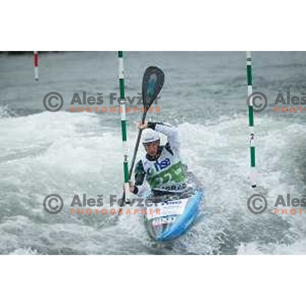 Martin Srabotnik (SLO) in action during ICF World Cup Canoe Slalom Men’s K-1 race in Tacen, Ljubljana, Slovenia on August 29, 2025
