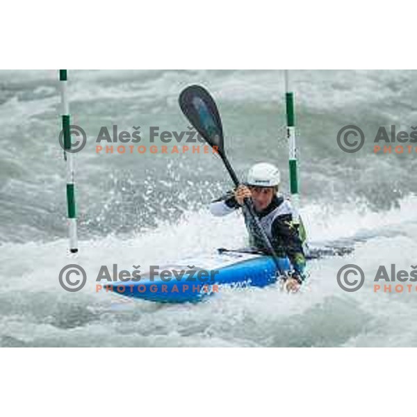 Martin Srabotnik (SLO) in action during ICF World Cup Canoe Slalom Men’s K-1 race in Tacen, Ljubljana, Slovenia on August 29, 2025