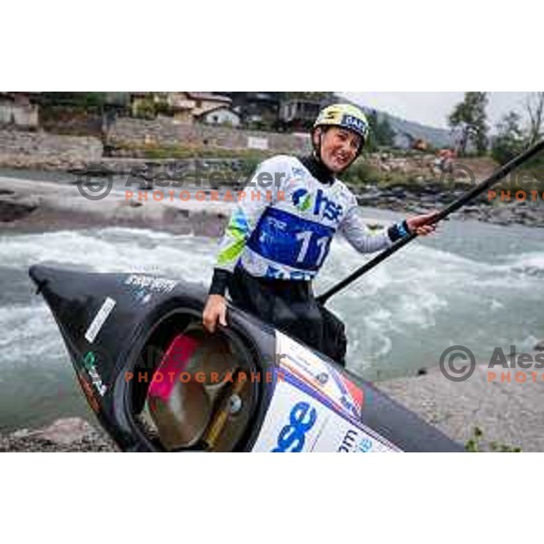 Eva Alina Hocevar (SLO), runner-up in ICF World Cup Canoe Slalom Women’s K-1 race in Tacen, Ljubljana, Slovenia on August 29, 2025