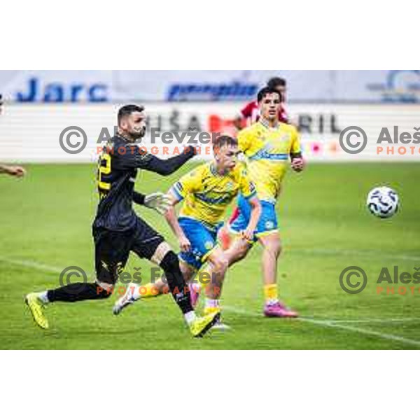 Matjaz Rozman in action during Prva liga Telemach 2025/26 football match between NK Aluminij and NK Koper in Sportni park Kidricevo, Slovenia on August 29, 2025. Photo: Jure Banfi