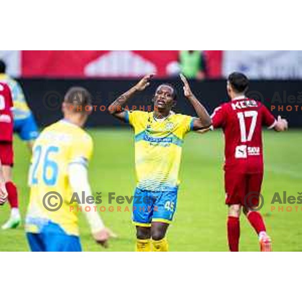 Isaac Matondo in action during Prva liga Telemach 2025/26 football match between NK Aluminij and NK Koper in Sportni park Kidricevo, Slovenia on August 29, 2025. Photo: Jure Banfi