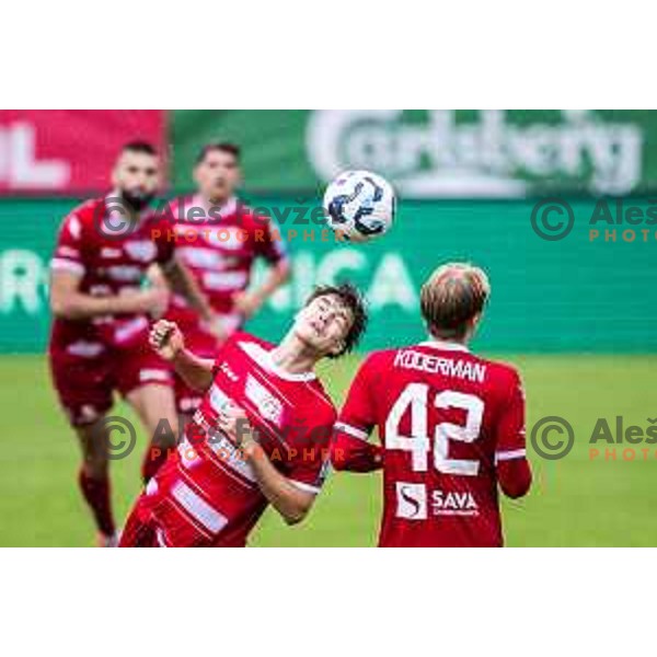 in action during Prva liga Telemach 2025/26 football match between NK Aluminij and NK Koper in Sportni park Kidricevo, Slovenia on August 29, 2025. Photo: Jure Banfi