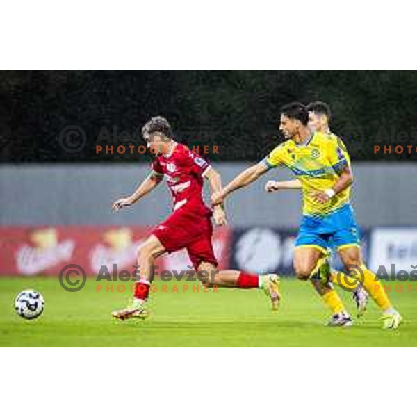 Emir Saitoski in action during Prva liga Telemach 2025/26 football match between NK Aluminij and NK Koper in Sportni park Kidricevo, Slovenia on August 29, 2025. Photo: Jure Banfi