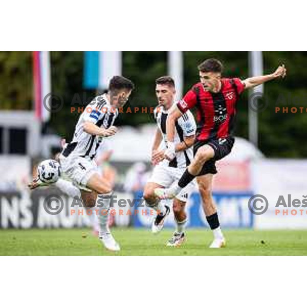 in action during Prva liga Telemach 2025/26 football match between Mura and Primorje in Fazanerija, Murska Sobota, Slovenia on August 31, 2025. Photo: Jure Banfi