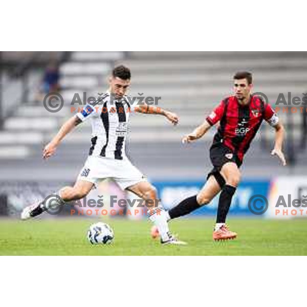 in action during Prva liga Telemach 2025/26 football match between Mura and Primorje in Fazanerija, Murska Sobota, Slovenia on August 31, 2025. Photo: Jure Banfi