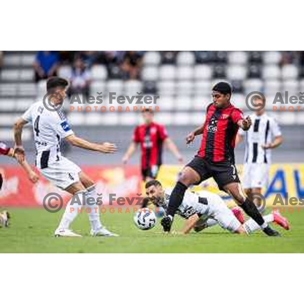 in action during Prva liga Telemach 2025/26 football match between Mura and Primorje in Fazanerija, Murska Sobota, Slovenia on August 31, 2025. Photo: Jure Banfi