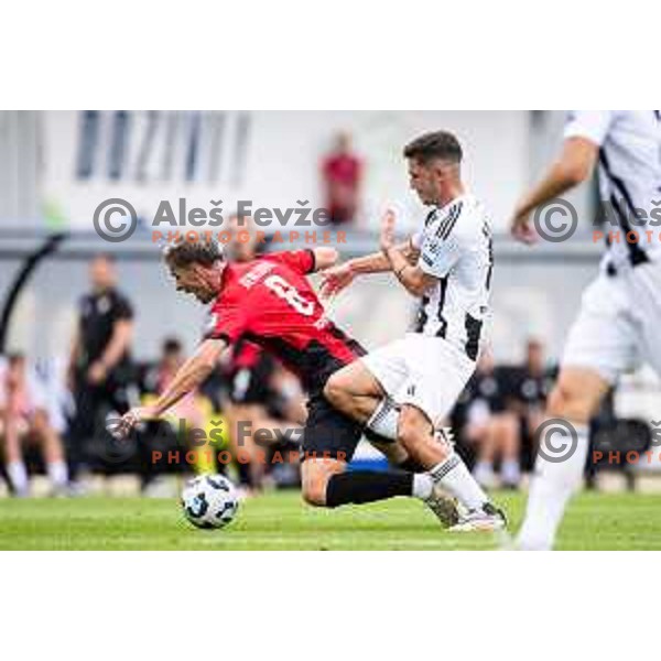 Elian Demirovic in action during Prva liga Telemach 2025/26 football match between Mura and Primorje in Fazanerija, Murska Sobota, Slovenia on August 31, 2025. Photo: Jure Banfi
