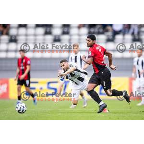 in action during Prva liga Telemach 2025/26 football match between Mura and Primorje in Fazanerija, Murska Sobota, Slovenia on August 31, 2025. Photo: Jure Banfi