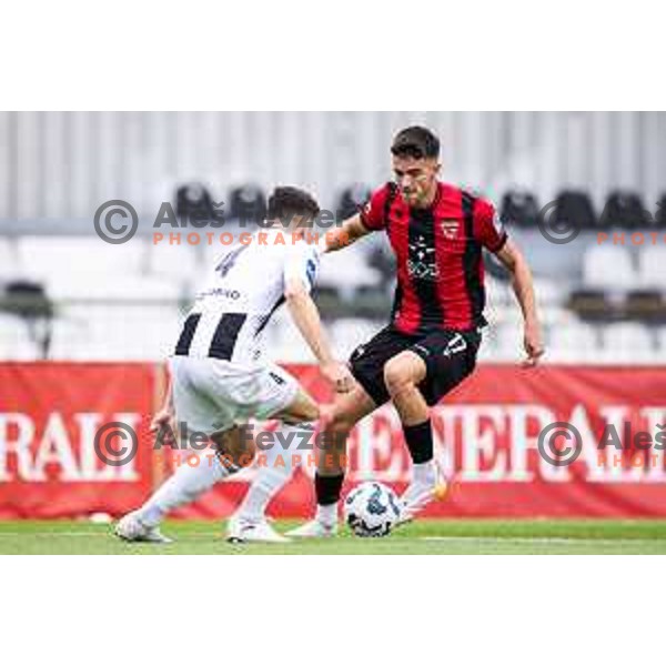 in action during Prva liga Telemach 2025/26 football match between Mura and Primorje in Fazanerija, Murska Sobota, Slovenia on August 31, 2025. Photo: Jure Banfi