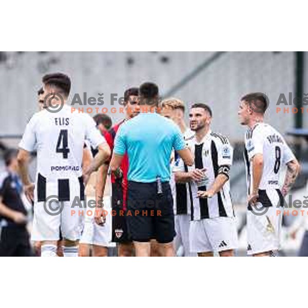 Nino Kouter red card during Prva liga Telemach 2025/26 football match between Mura and Primorje in Fazanerija, Murska Sobota, Slovenia on August 31, 2025. Photo: Jure Banfi