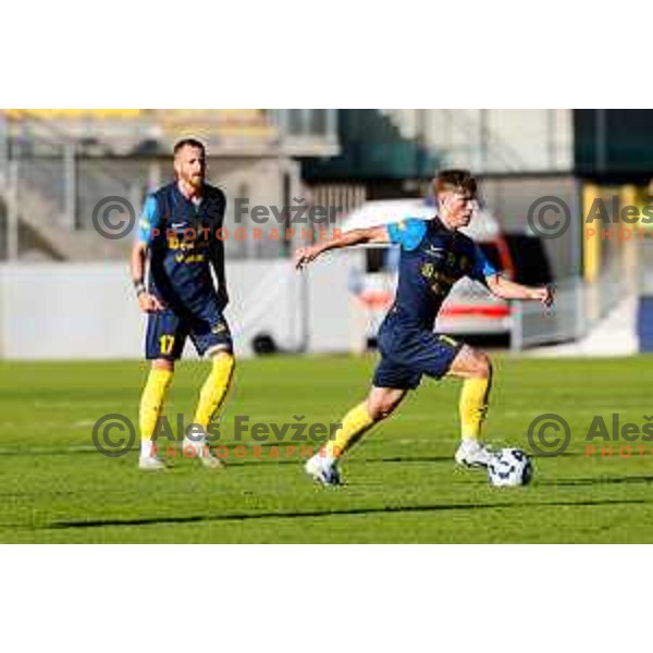 in action during Prva liga Telemach 2025/2026 football match between Celje and Domzale in Celje, Slovenia on August 31, 2025
