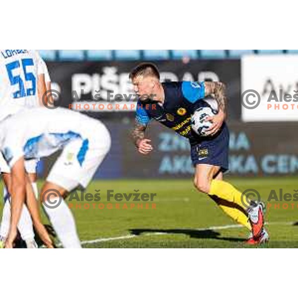 in action during Prva liga Telemach 2025/2026 football match between Celje and Domzale in Celje, Slovenia on August 31, 2025
