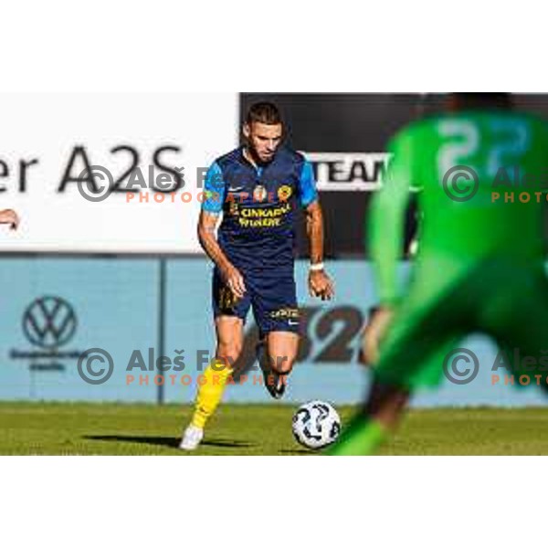 in action during Prva liga Telemach 2025/2026 football match between Celje and Domzale in Celje, Slovenia on August 31, 2025