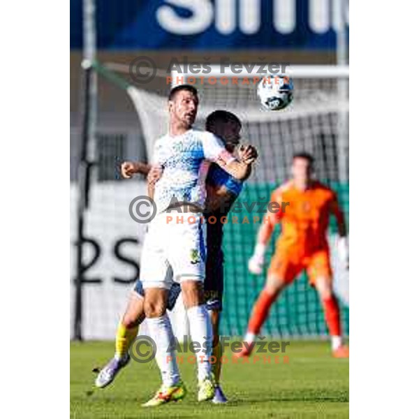 in action during Prva liga Telemach 2025/2026 football match between Celje and Domzale in Celje, Slovenia on August 31, 2025