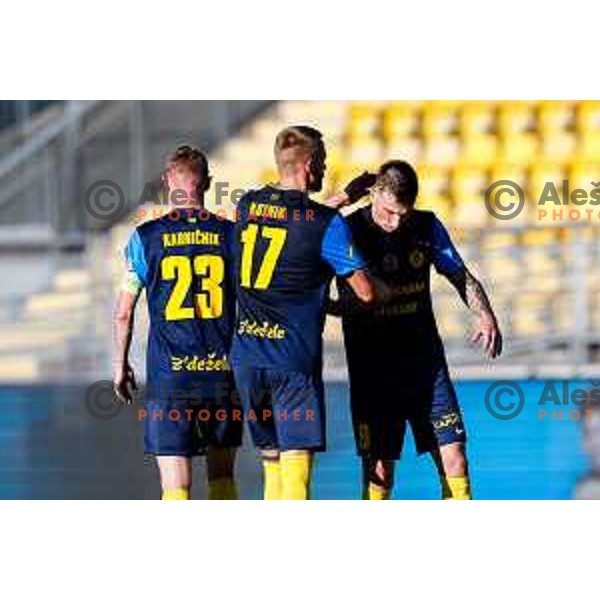 in action during Prva liga Telemach 2025/2026 football match between Celje and Domzale in Celje, Slovenia on August 31, 2025