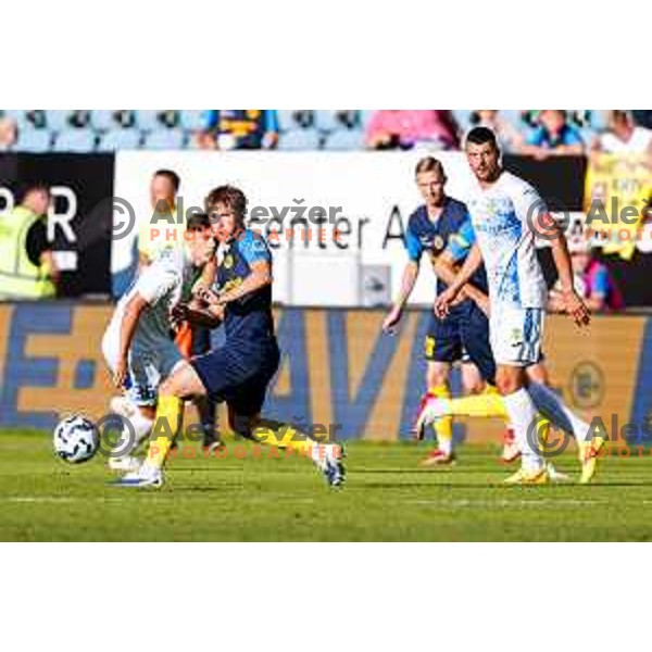 in action during Prva liga Telemach 2025/2026 football match between Celje and Domzale in Celje, Slovenia on August 31, 2025