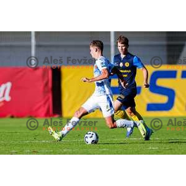in action during Prva liga Telemach 2025/2026 football match between Celje and Domzale in Celje, Slovenia on August 31, 2025