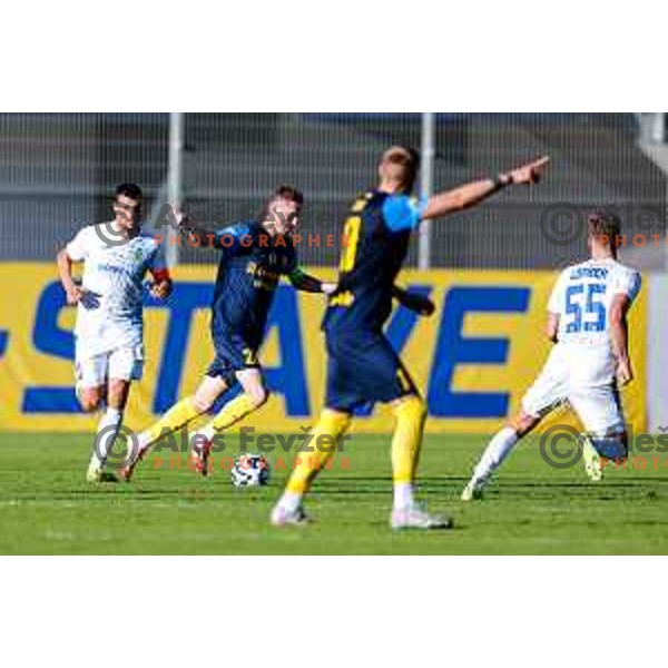in action during Prva liga Telemach 2025/2026 football match between Celje and Domzale in Celje, Slovenia on August 31, 2025