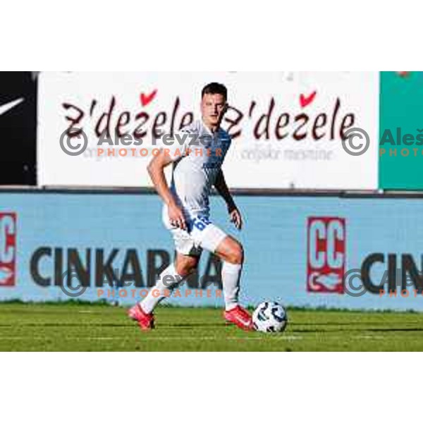 in action during Prva liga Telemach 2025/2026 football match between Celje and Domzale in Celje, Slovenia on August 31, 2025