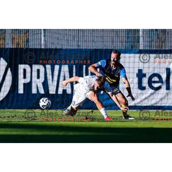 in action during Prva liga Telemach 2025/2026 football match between Celje and Domzale in Celje, Slovenia on August 31, 2025
